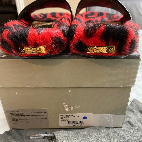 ❌SOLD❌Tom Ford Embellished Tf Slides Metallic fir - Picture 5 of 9